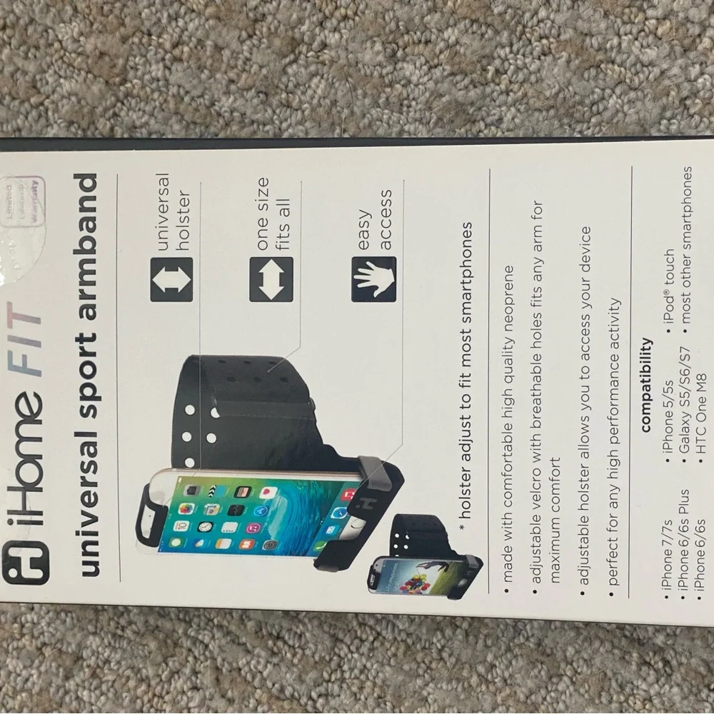 iHome Black Universal Sport Armband